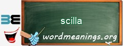 WordMeaning blackboard for scilla